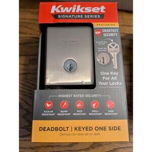 Kwikset San Clemente Satin Nickel Single Cylinder Deadbolt w/ SmartKey Security